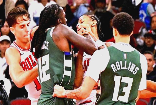 篮球比赛中发生了一场激烈的争执